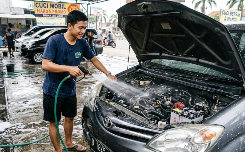 Cuci Mesin Mobil