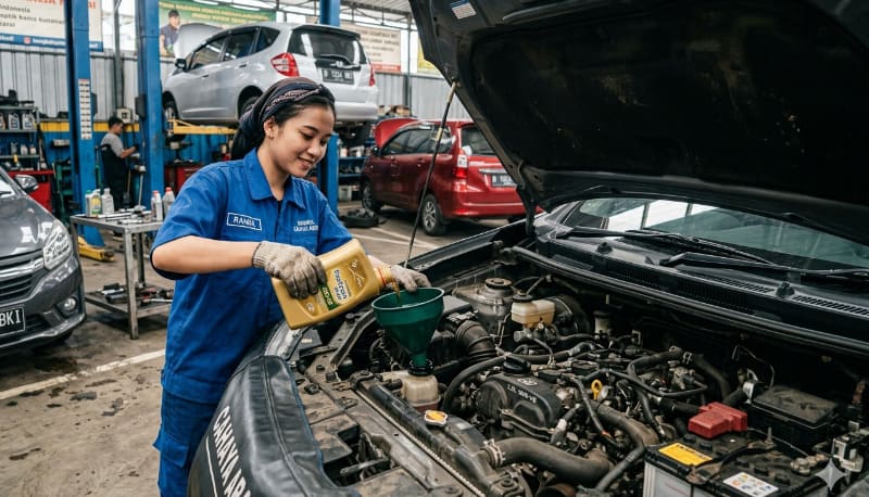 Ganti Oli Mesin Mobil