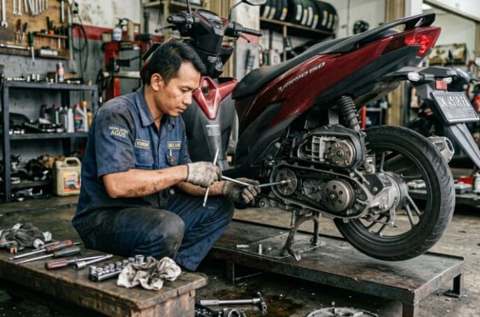 Bongkar CVT Motor Matic