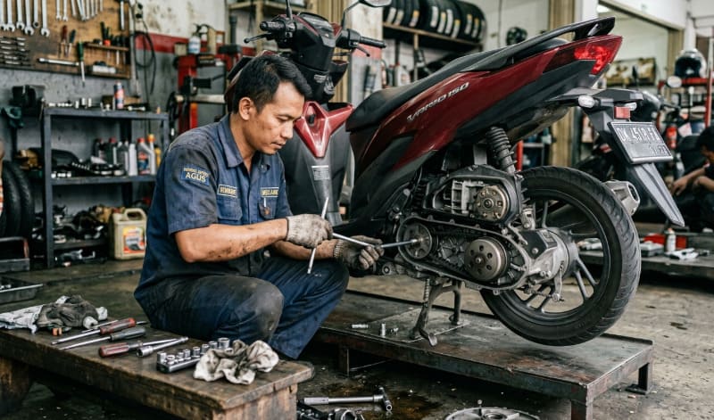 Bongkar CVT Motor Matic
