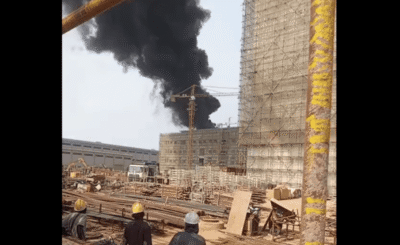 pabrik BYD terbakar