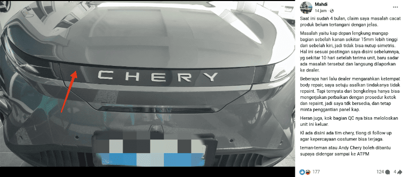 Keluhan Konsumen Chery